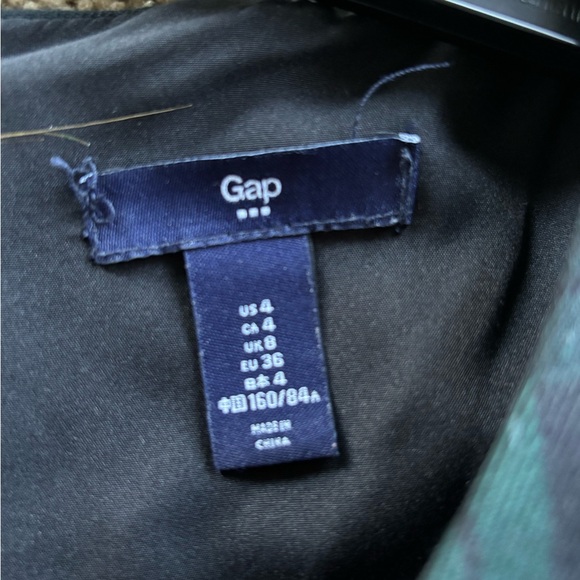 Gap Mod Moss Green & Navy Plaid Shift Dress Size 4 - Picture 5 of 5